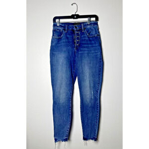 Lucky Brand Women's High Rise Skinny Bridgette Button Fly Frayed Hem Jeans Sz8